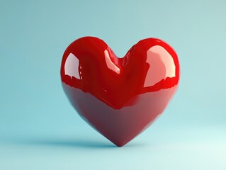 red heart on white background