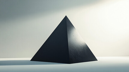 Black Pyramid Shape Minimalist Geometric Abstract Background