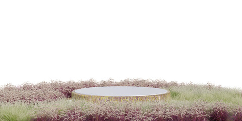 podium stone on desert for display product transparent background 3d PNG