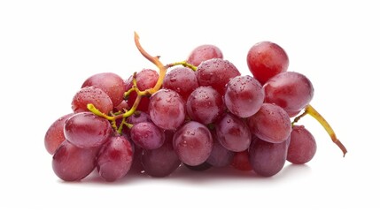 Fototapeta premium Vibrant Cluster: A Stunning Array of Red Grapes in Isolation -