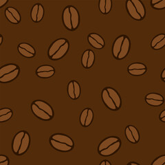 Coffee background. Vector seamless pattern. Simple flat illustration