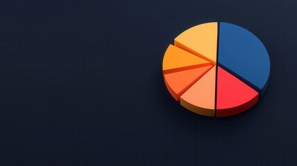 Fototapeta premium Competitive analysis wheel with glowing segments for product features, market strategy, pricing, and differentiation, 3D illustration