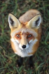 Foxs Face In Grass