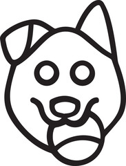 Dog icon symbol vector image illustration
