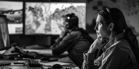 Woman at Desk with Computer