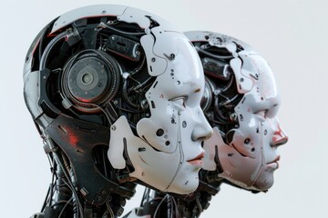 Fototapeta premium Robot Head Close Up