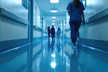 Fototapeta premium Hospital Patients Walking