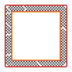 Retro checkered frame.