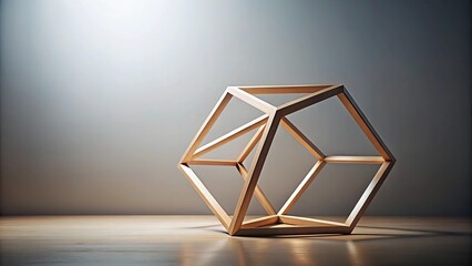 Abstract low angle view of colorful geometric shapes on a painting background