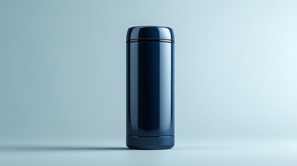 Fototapeta premium A sleek, modern thermos designed for keeping beverages hot or cold, showcasing elegant lines and a glossy finish.