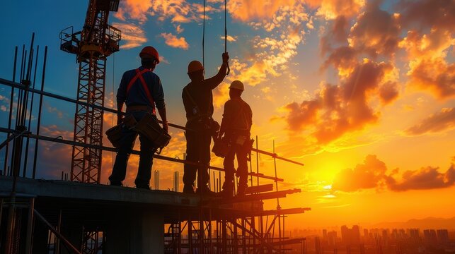 Giga Crane Lifting Materials at Construction Site, showcasing heavy machinery in operation, dynamic movement, industrial environment, construction progress.