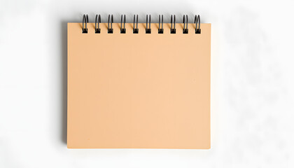 Blank realistic spiral bound notepad mockup with Kraft Paper cover on light grey background. High resolution. - Immagine isolated with white highlights, png