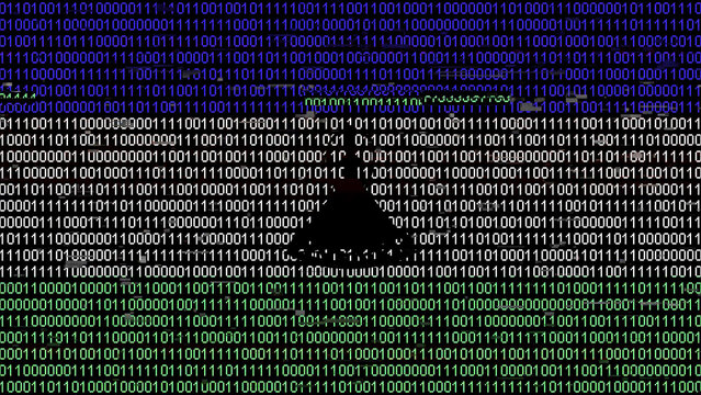 Binary code on flag of Lesotho. Program source code or Hacker concept on Lesothan flag. Lesotho digital technology security, hacking or programming