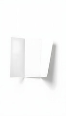 Naklejka premium Blank a4 size trifold brochure mockup isolated with white highlights, png