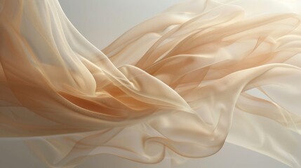 Obraz premium Flowing Beige Fabric Texture - Abstract Background