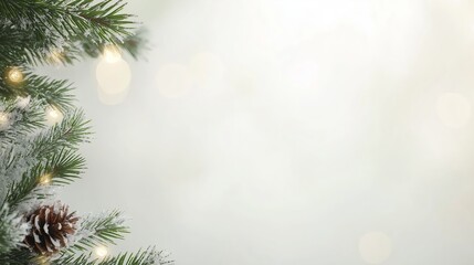 Christmas Background with Tree and gift box. space for text. banner