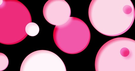 Memphis style with geometric shapes in different pink color	