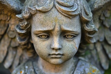 Fototapeta premium Close-up of an angel statue