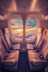 Airplane window view