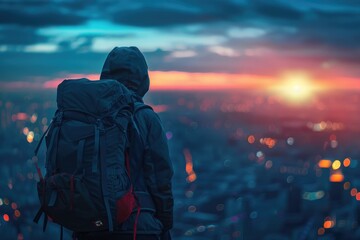 Cityscape from a Backpacker's View