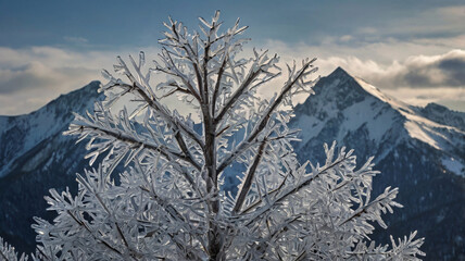 snow covered trees in winter