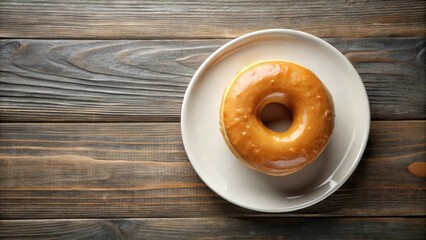 Freshly baked maple bar donut on a plate