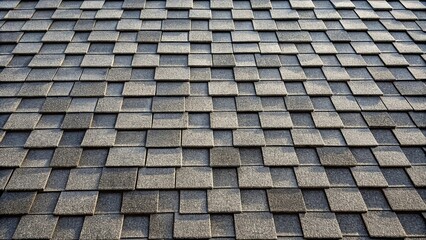 Fototapeta premium Background and texture of dark asphalt roof shingles