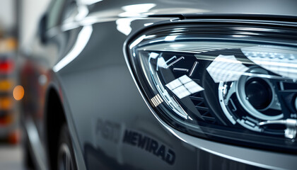 closeup machine for repair car body and paint with professional service with soft-focus and over light in the background isolated with white highlights, png