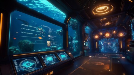 Deepsea life betting game with holographic sonar interface