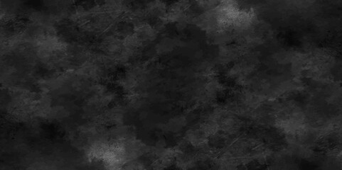 Black and white grungy background or texture, featuring a haze of soft gray tones and abstract patterns. black backdrop concrete texture background banner pattern. dark paper texture background.