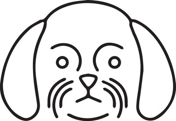 Dog icon symbol vector image illustration
