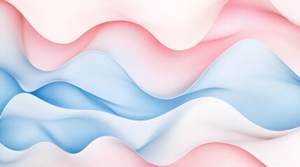 Smooth lines and waves in pink, blue, and white create an elegant modern design. Perfect as wallpaper, the pastel palette adds flow and motion for a trendy, minimalistic aesthetic