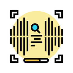 voice recognition color icon vector. voice recognition sign. isolated symbol illustration