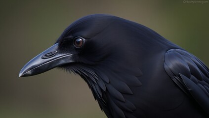 Naklejka premium A portrait featuring a beautiful woman with black hair dressed in Gothic attire