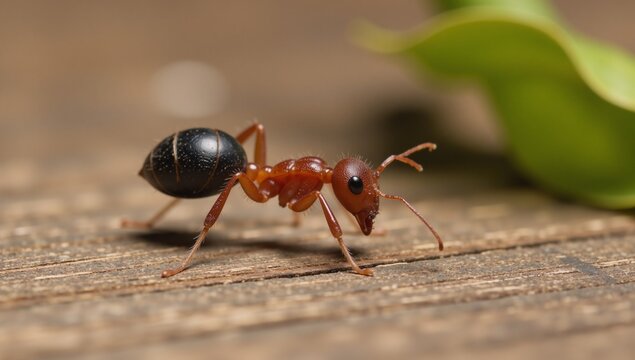 Digital art illustration featuring an adorable ant with intricate details showcasing its tiny features
