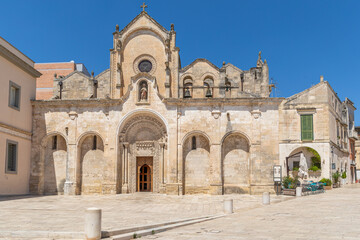 Obraz premium Chiesa di San Giovanni Battista, dans le Sasso Barisano, à Matera, Italie