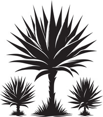 Agave plant vector silhouette
