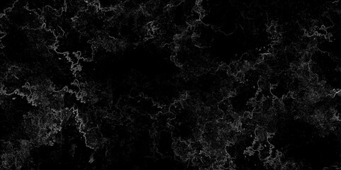 Grunge dark black and white pattern of cracks and scuffs Black marble abstract design. 