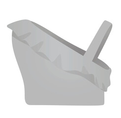 Grey one shoulder top. vector illustration