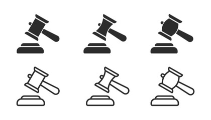 Obraz premium Gavel vector icon. Hammer vector icon. Judge Gavel icon. Auction vector sign. Bid sign