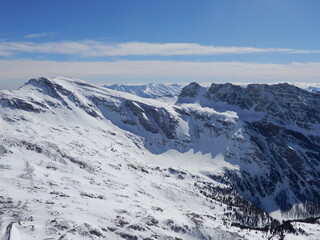 Naklejka premium links der Sandfeldkopf 2920m.. rechts die Rote Wand 2855m, Krahköpfe 2847m und Stellkopf 2850m