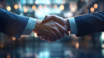 Businessman handshake for teamwork of business merger and acquisition,successful negotiate,hand shake,two businessman shake hand with partner to celebration partnership and business deal concept