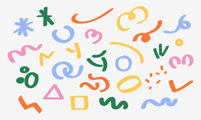 Organic Doodle Line Elements in Vector