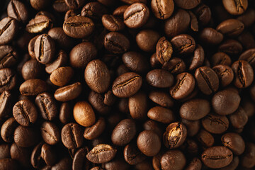 Roasted Coffee Beans with Rich Aroma and Caffeine for Fresh Espresso and Cappuccino