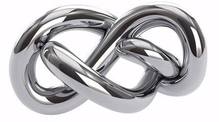 Abstract Chrome Sculpture: A Study in Reflective Minimalism