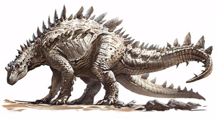 Obraz premium Majestic Dinosaur: A Glimpse into the Prehistoric World