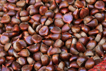 Chestnuts for sale at a grocery store