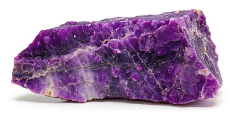 Fototapeta premium Natural raw sugilite rock cutout specimen