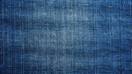 Panoramic blue jean texture distressed navy blue fabric