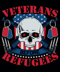 Veteran t shirt design vector illustration